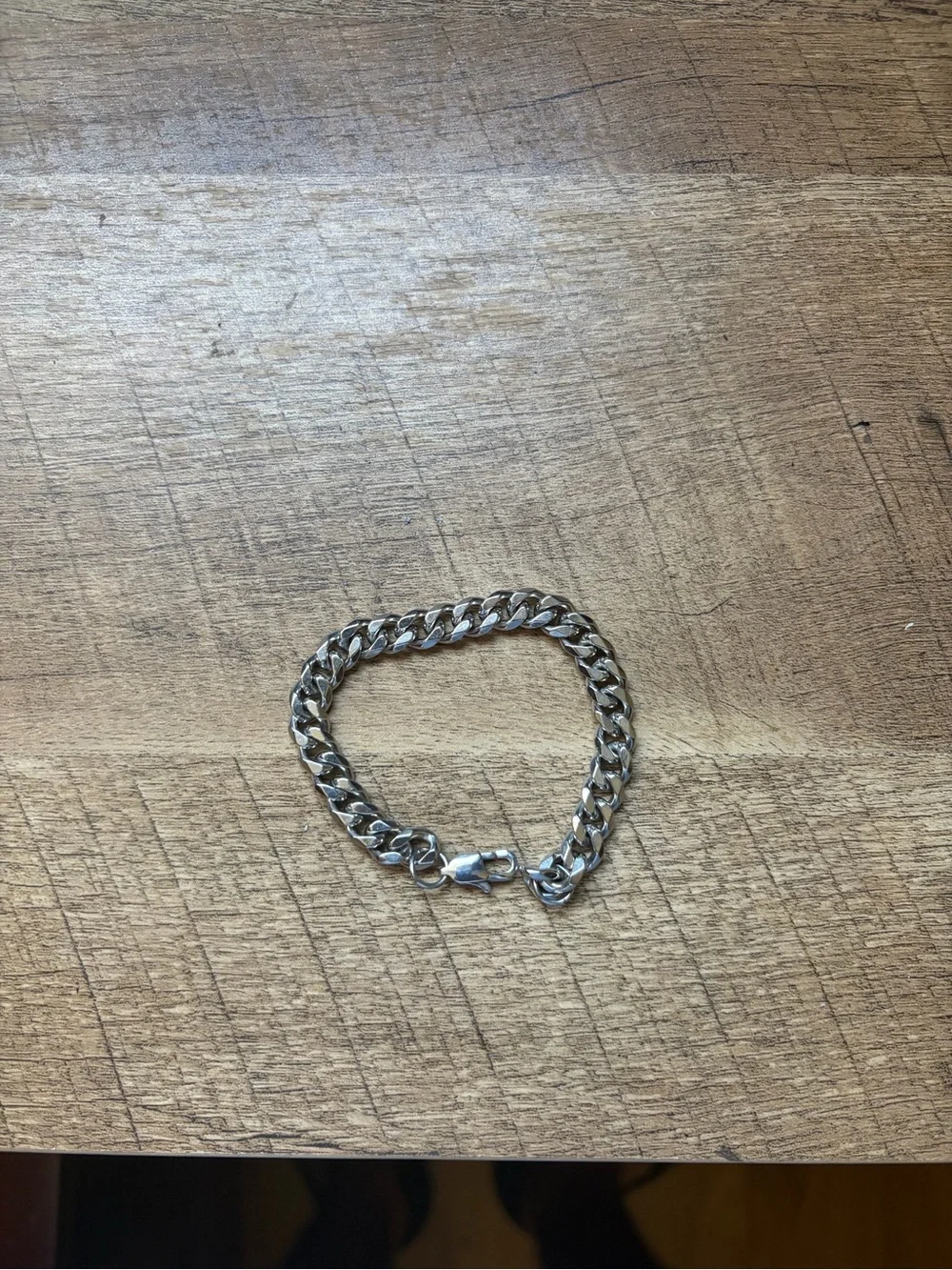 2 Sterling Silver Cuban Link Bracelets - Chunky Silver Chain